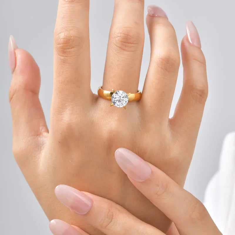 Solitaire Zircon Ring