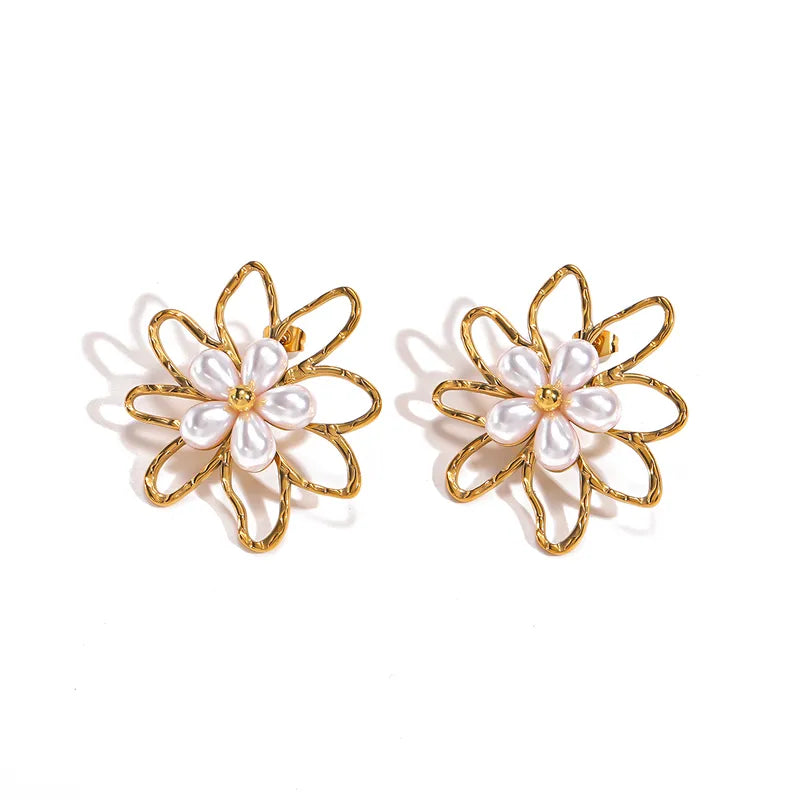 Pearl Flower Earrings