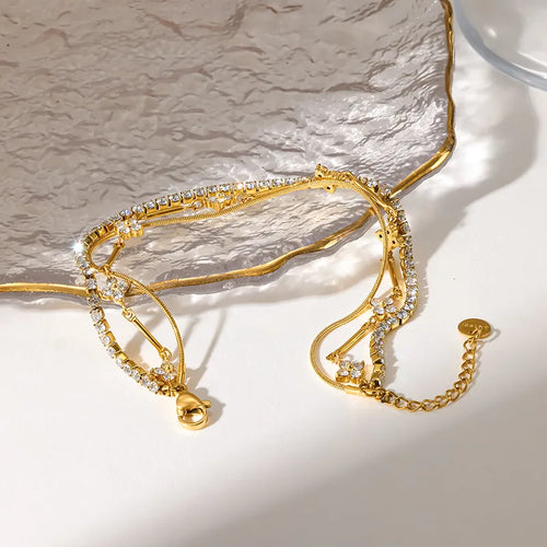 Floral Zircon Bracelet