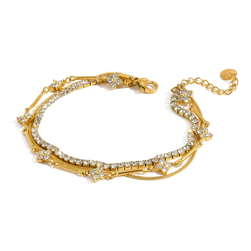 Floral Zircon Bracelet