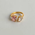 Dual Stone Open Ring