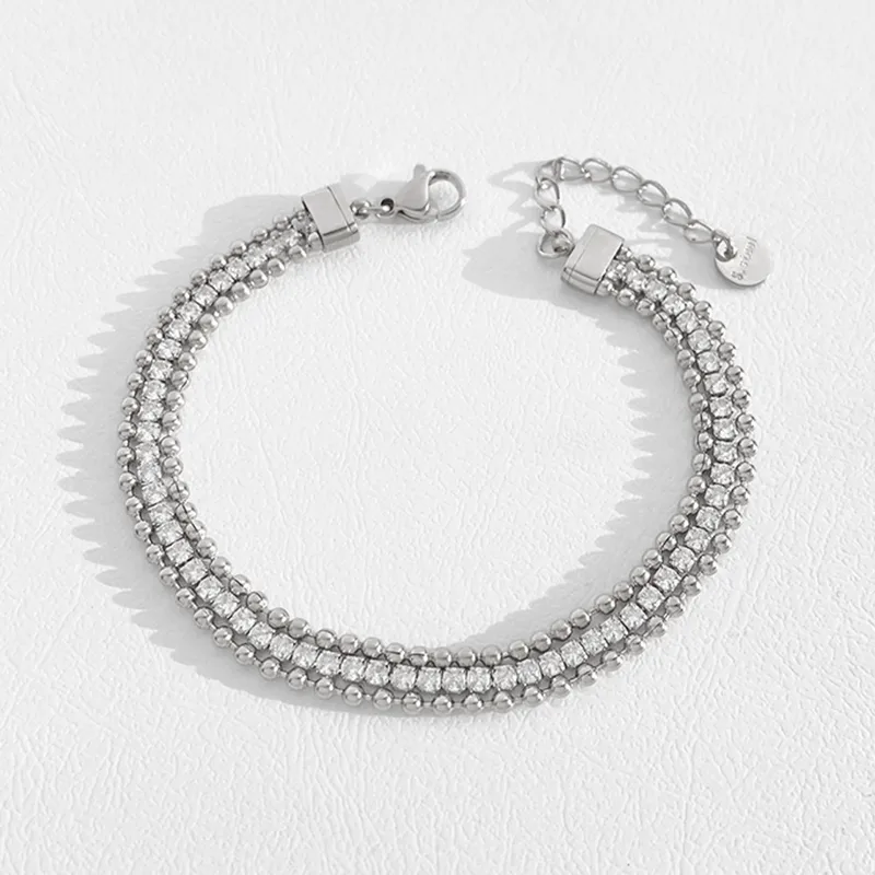 Crystal link bracelet