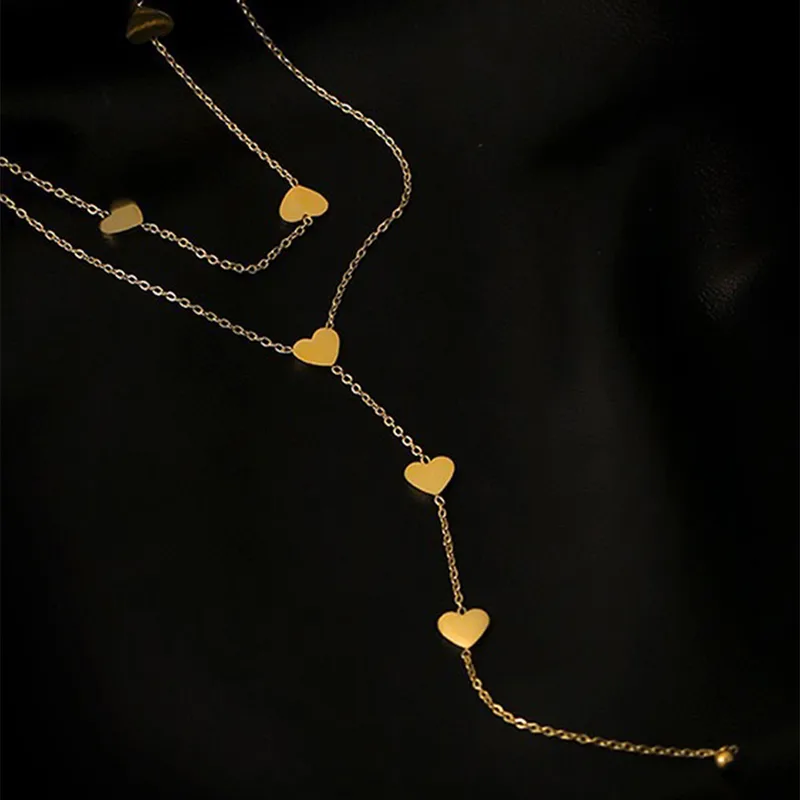 Double heart necklace