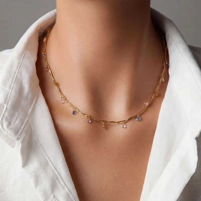 Color wave necklace