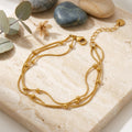 Triple layer bracelet