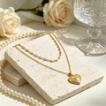 Double heart necklace