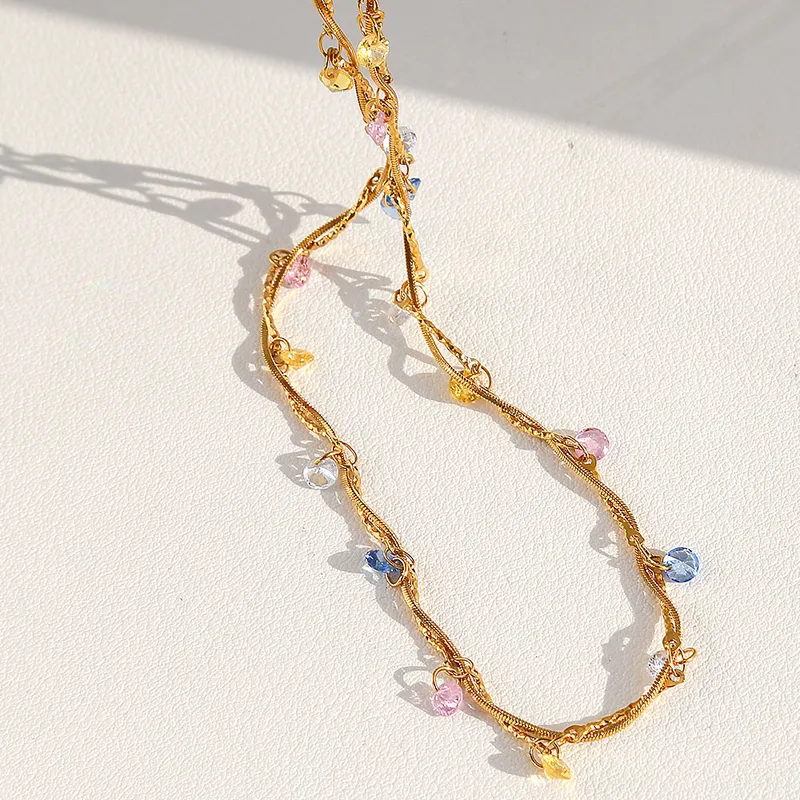 Color wave necklace