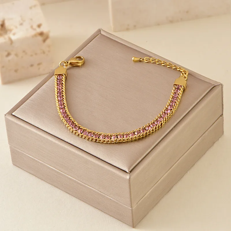Crystal link bracelet